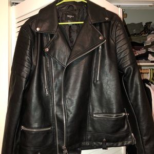 Faux Leather Men’s Jacket
